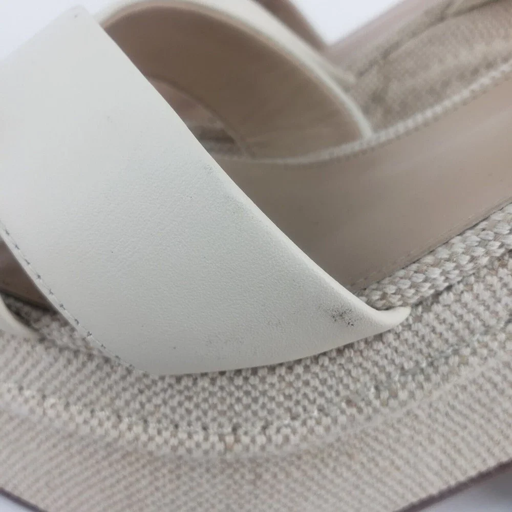 Sam Edelman Women's Sandals Trianna Platform Heels Ivory  size 9.5
